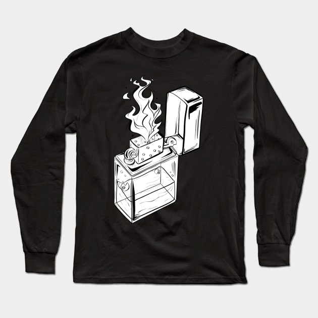 Lighter Design Long Sleeve T-Shirt by MelonGummie